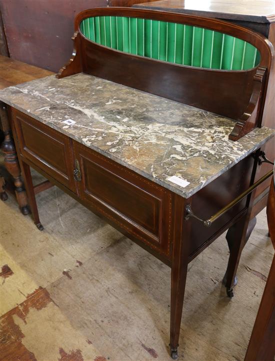 Edwardian marble topped washstand(-)
